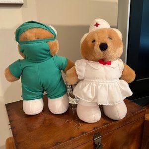Doctor and Nurse bears. 8" tall.